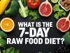 What Is the 7-Day Raw Food Diet? Plan, Benefits & Sample Menu for Beginners The 7-day raw food diet is a short-term detox or reset plan focused on consuming only raw, plant-based foods for one full week. Popular among health seekers and wellness enthusiasts, this mini cleanse aims to boost energy, improve digestion, and kickstart healthy habits.